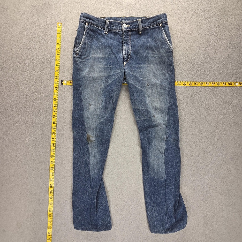 Vintage Levis Engineered Jeans Men Blue Twisted Zip Fly Altered‎ Hem Fits 30x28